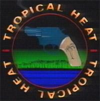 Logo serilu Tropical Heat na ernm podkladu